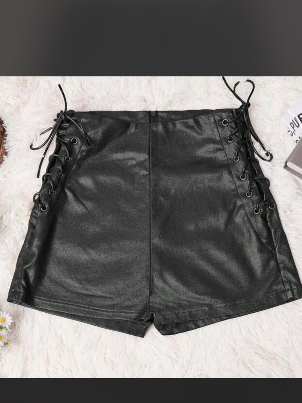 women’s leather shorts